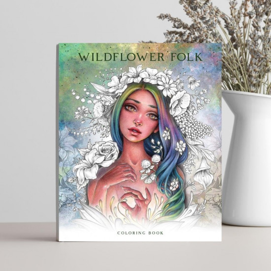 Wildflower Folk Coloring Book