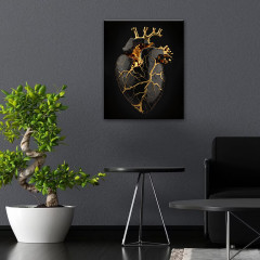 Картина по номерам с поталью «Золотое сердце» - Фото 1