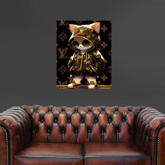 Картина по номерам с поталью «Модный котёнок» - Фото 1