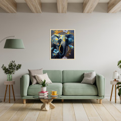 Картина по номерам с поталью «Индийский слон» - Фото 1