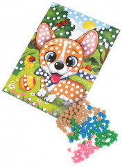 Аппликация из помпонов «Корги» - Фото 1