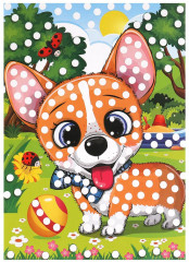 Аппликация из помпонов «Корги» - Фото 2