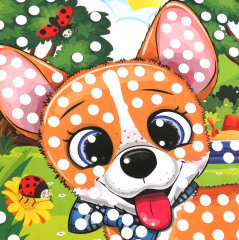 Аппликация из помпонов «Корги» - Фото 3