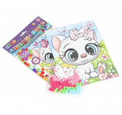 Аппликация из помпонов «Кошечка» - Фото 1