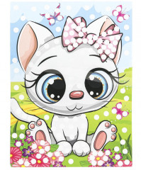 Аппликация из помпонов «Кошечка» - Фото 2