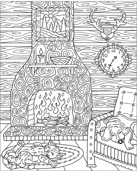 Zendoodle Coloring. Cozy Comfort