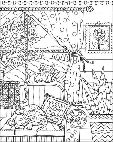 Zendoodle Coloring. Cozy Comfort