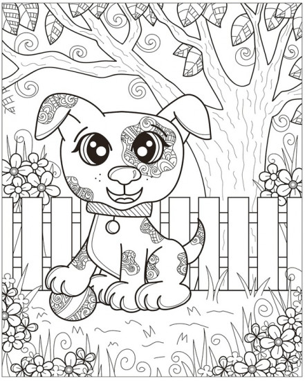 Zendoodle Coloring. Rescue Pups