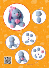 Набор для лепки из лёгкого пластилина «Зайка» - Фото 1