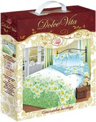 Комплект постельного белья «Этюд с герберами» (евро, бязь-люкс, 2 наволочки 70х70) - Фото 1