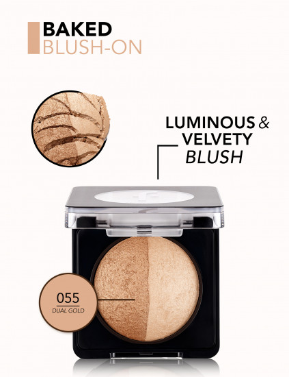Румяна для лица запеченные «Baked Blush-On», оттенок 055 Dual Gold