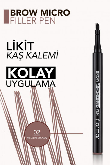 Карандаш-фломастер для бровей «Brow Micro Filler Pen», оттенок 002 Medium Brown