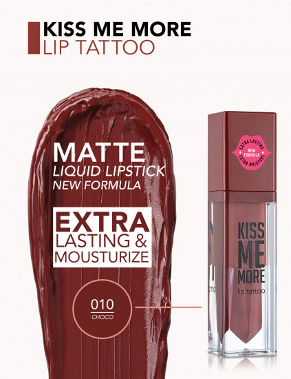 Помада для губ «Kiss Me More Lip Tattoo», тон 010 Choco