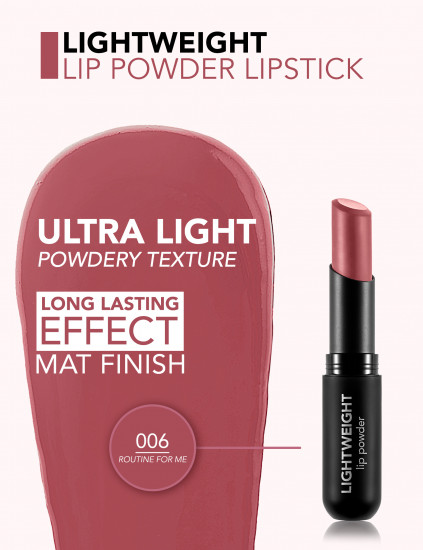 Помада для губ «Lightweight Lip Powder Lipstick», тон 006 Routine For Me