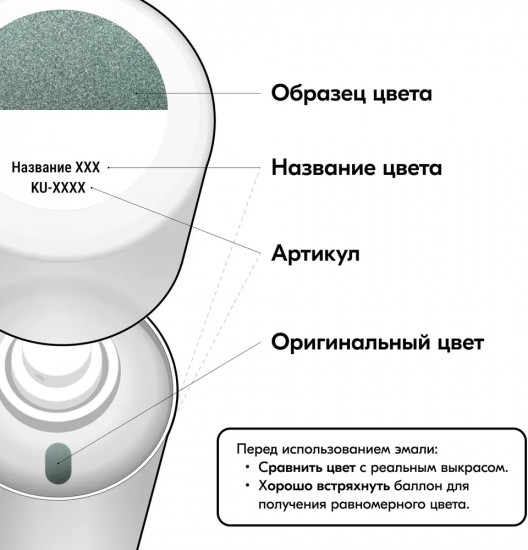 Эмаль автомобильная ремонтная «Металлик», оттенок 360 Сочи