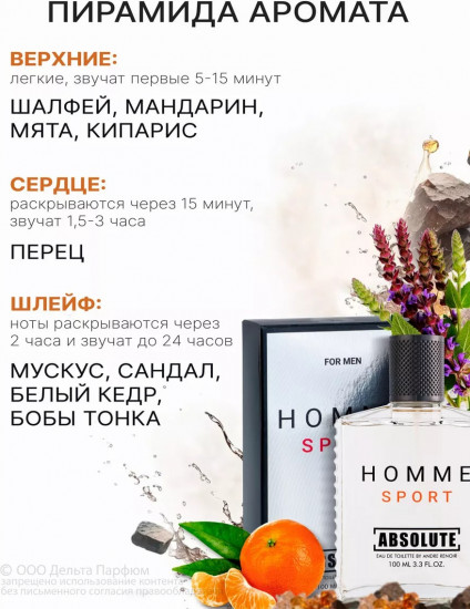 Туалетная вода «Absolute Homme Sport»