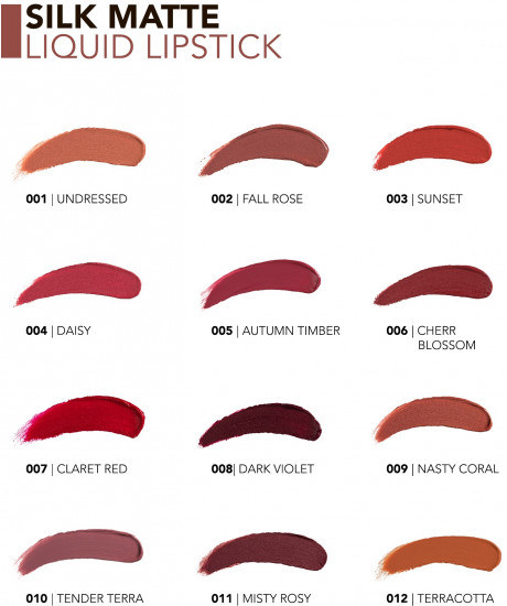 Помада для губ жидкая «Silk Matte», тон 007 Claret red