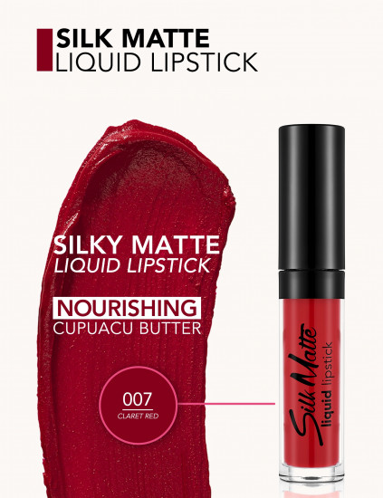 Помада для губ жидкая «Silk Matte», тон 007 Claret red