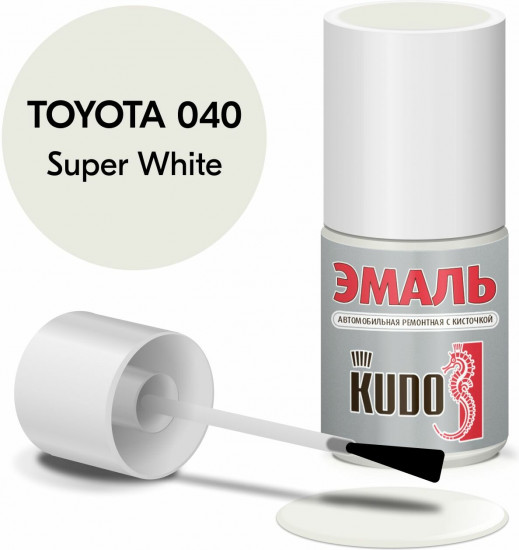 Автоэмаль ремонтная, 040 белая Toyota
