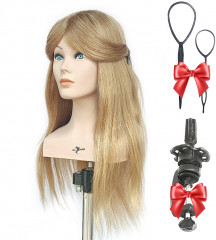 Манекен-голова с плечами, русый - Фото 1