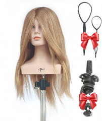 Манекен-голова с плечами, русый - Фото 2