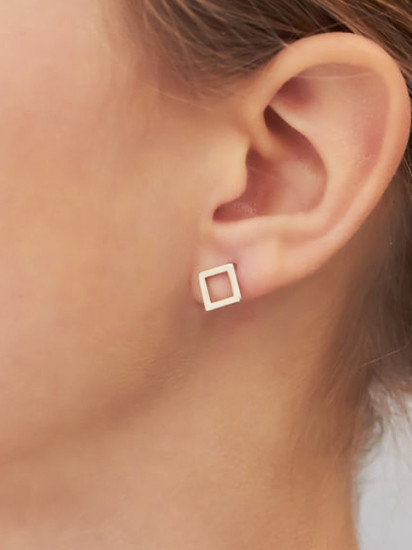 Серьги из золочёного серебра