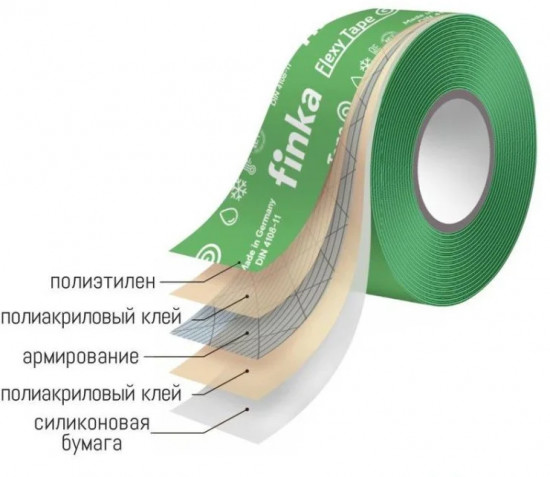 Скотч армированный для кровельных пленок и пароизоляции «Flexy Tape»