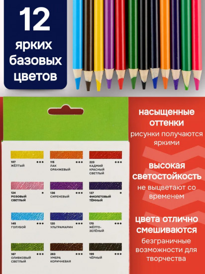 Набор карандашей цветных