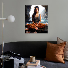 Картина по номерам кристаллами из хрусталя «Медитация на берегу океана» - Фото 1