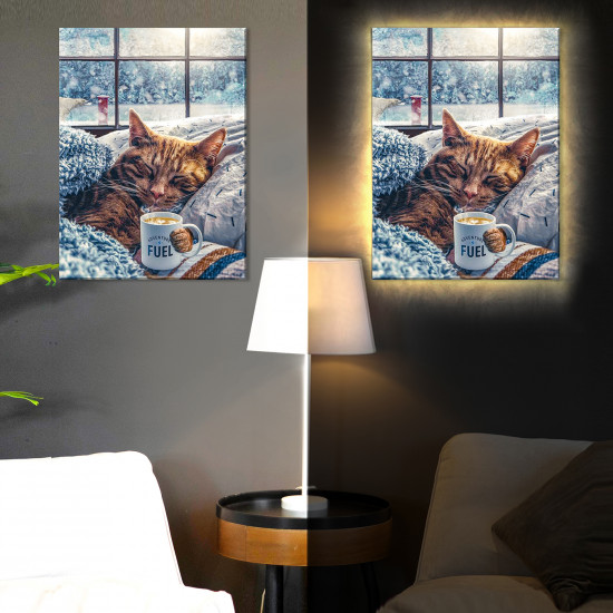 Картина по номерам с LED подсветкой «Морозное утро»
