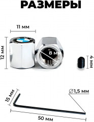 Набор колпачков на шинный вентиль BMW - Фото 3