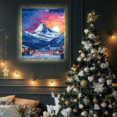 Картина по номерам с LED подсветкой «Швейцарский курорт» - Фото 1