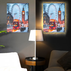 Картина по номерам с LED подсветкой «Зимний Лондон» - Фото 2