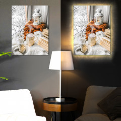 Картина по номерам с LED подсветкой «Зимний уют» - Фото 2