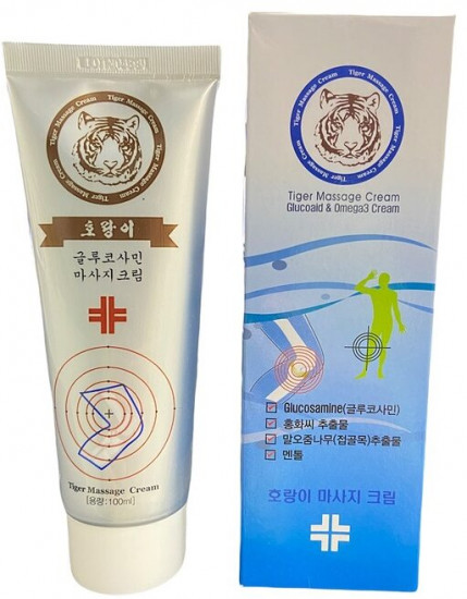 Крем массажный с глюкозамином и Омега-3 «Tiger Massage Cream»