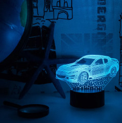 Ночник-светильник 3D детский светодиодный «Авто» - Фото 1