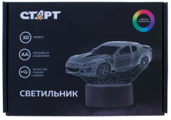 Ночник-светильник 3D детский светодиодный «Авто» - Фото 2