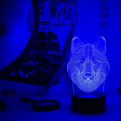 Ночник-светильник 3D светодиодный «Волк» - Фото 10