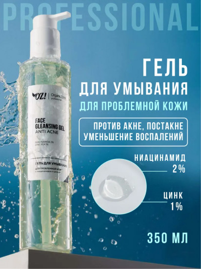 Гель для умывания лица с ниацинамидом и цинком «Anti Acne»