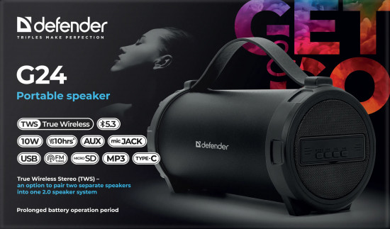 Колонка портативная Defender G24