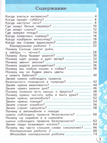 Окружающий мир 1 класс. Самостоятельные и контрольные работы. Часть 2