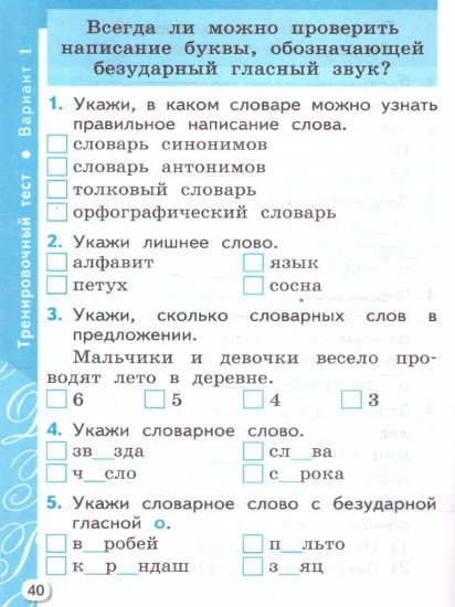 Русский язык. 1 класс. Самостоятельные и контрольные работы