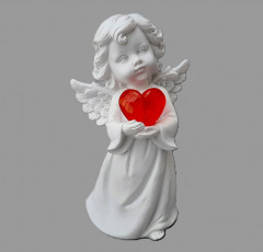 Статуэтка «Ангел белый с сердцем в руках» - Фото 1