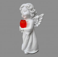 Статуэтка «Ангел белый с сердцем в руках» - Фото 2