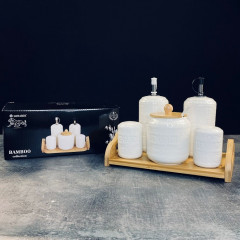 Набор для специй и масла с сахарницей на подставке «Bamboo» - Фото 1