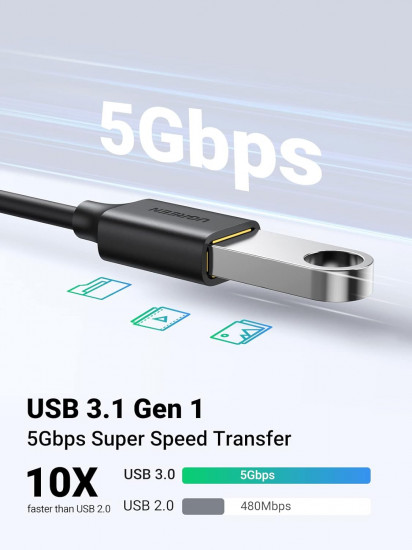 Кабель Ugreen USB 3.1 Type C- USB Type A US154