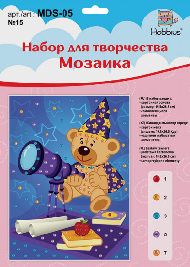 Набор для творчества «Мозаика. Мишка-звездочёт»