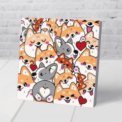 Картина по номерам для детей «Корги» - Фото 2