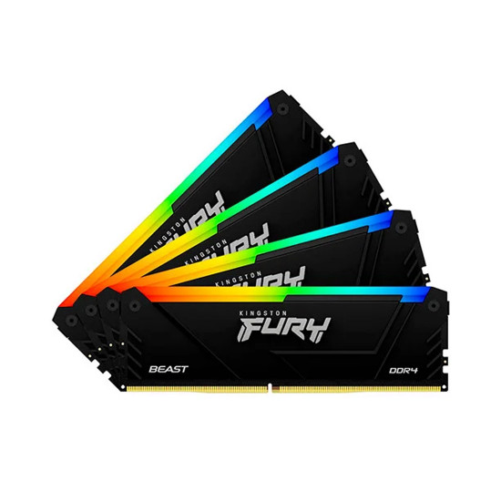 Комплект модулей памяти FURY Beast RGB KF436C18BB2AK4/128 DDR4 128GB (Kit 4x32GB) 3600MHz