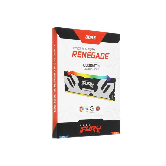 Комплект модулей памяти FURY Renegade RGB XMP KF560C32RSAK2-96 DDR5 96GB (Kit 2x48GB) 6000M